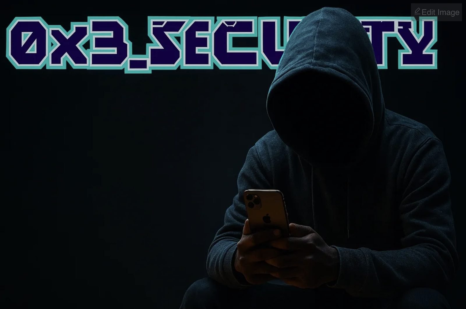 Hooded figure holding iPhone — mobile scam and phishing threats